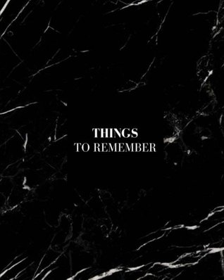 Download Things To Remember - Black Marble Notebook: (8 x 10) Lined Journal, 100 Pages, Smooth Matte Cover -  file in PDF