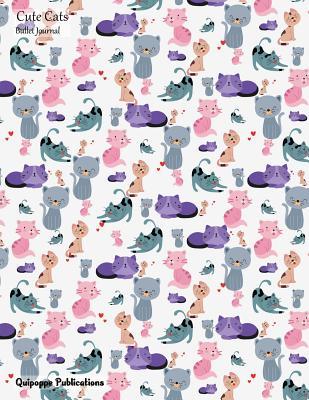 Full Download Cute Cats Bullet Journal: Bullet Journal Notebook Diary, Cute Cats Cute Blue and Purple Cats Pattern Bj85 Cover, 8.5x11, 200 Pages -  | ePub