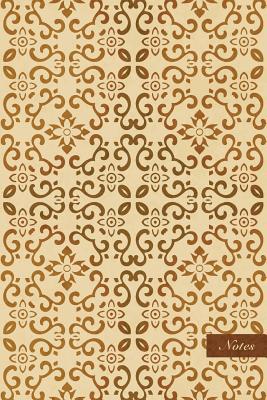 Read Online Notes: 6x9 Unruled Blank Notebook - Round Spiral Curve Cross Frame Chain Flower - Retro Brown Worn Out Vintage Seamless Pattern Cover. Matte Softcover and Cream Interior Papers. -  file in ePub