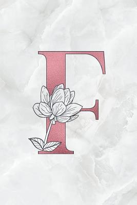 Download F: Letter F Journal, Rose Gold on Marble, Personalized Notebook Monogram Initial, 6 X 9 - Baby Grass Design file in PDF