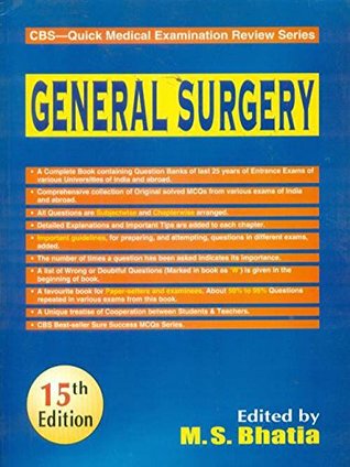 Read Online CBS Quick Medical Examination Review Series: General Surgery - M. S. Bhatia file in PDF