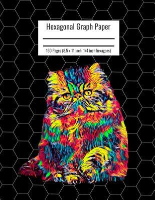 Full Download Hexagonal Graph Paper: Organic Chemistry & Biochemistry Notebook, Vibrant Persian Cat Cover, 160 Pages (8.5 x 11 inch, 1/4 inch hexagons) - Nick Darker | ePub