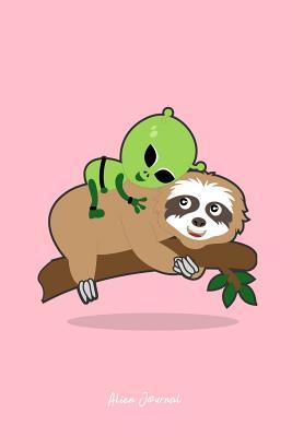 Read Online Alien Journal: Dot Grid Journal - Alien With Sloth Cute Animal Gift Idea - Pink Dotted Diary, Planner, Gratitude, Writing, Travel, Goal, Bullet Notebook - 6x9 120 pages -  file in ePub