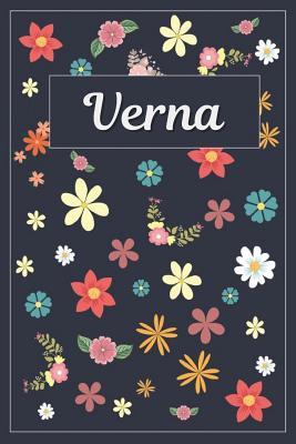 Full Download Verna: Lined Writing Notebook with Personalized Name 120 Pages 6x9 Flowers -  file in ePub