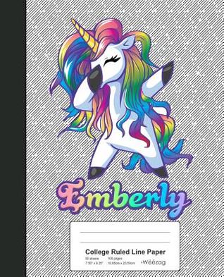 Read Online College Ruled Line Paper: EMBERLY Unicorn Rainbow Notebook -  file in ePub
