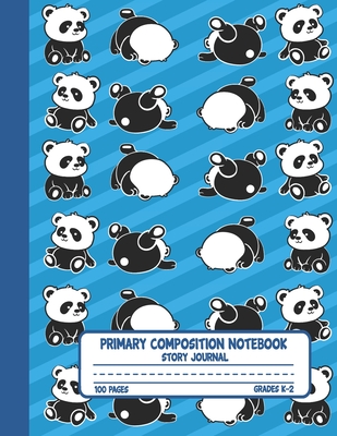 Read Online Primary Composition Notebook Story Journal: Cute Rolling Panda Bear Notebook with Picture Space and Handwriting Practice Paper for Kids in Kindergarten, First and Second Grade, 100 Blank Writing Pages with Dotted Midline for Elementary School Students - Pretty Magical Press file in PDF