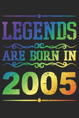 Read Online Legends Are Born In 2005: Blank Lined Journal, Rainbow, Happy 14th Birthday Notebook, Logbook, Diary, Perfect Gift For 14 Year Old Boys And Girls - Birthday Book Publishing | ePub